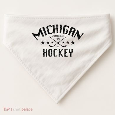 Michigan Hockey Established 1902 USA-Made Doggie Bandana