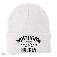 Michigan Hockey Established 1902 Beanie thumb 0