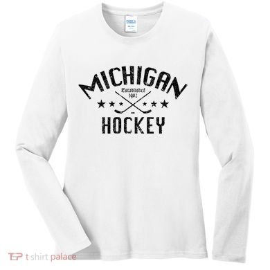 Michigan Hockey Established 1902 Women's Long Sleeve Shirt