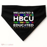 Melanated Hbcu Educated (Historically Black Colleges Unis) Gift USA-Made Doggie Bandana thumb 0