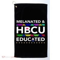 Melanated Hbcu Educated (Historically Black Colleges Unis) Gift Golf Towel thumb 0