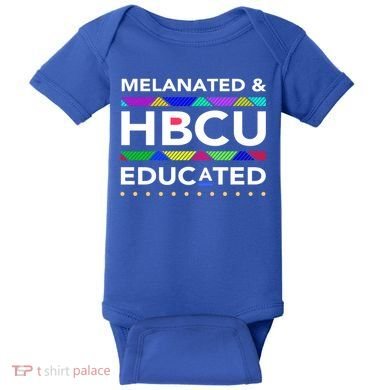 Melanated Hbcu Educated (Historically Black Colleges Unis) Gift Baby Bodysuit
