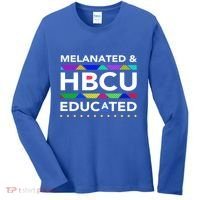 Melanated Hbcu Educated (Historically Black Colleges Unis) Gift Women's Long Sleeve Shirt thumb 0