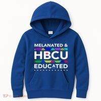 Melanated Hbcu Educated (Historically Black Colleges Unis) Gift Kids Hoodie thumb 0