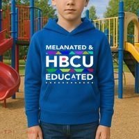 Melanated Hbcu Educated (Historically Black Colleges Unis) Gift Kids Hoodie thumb 2