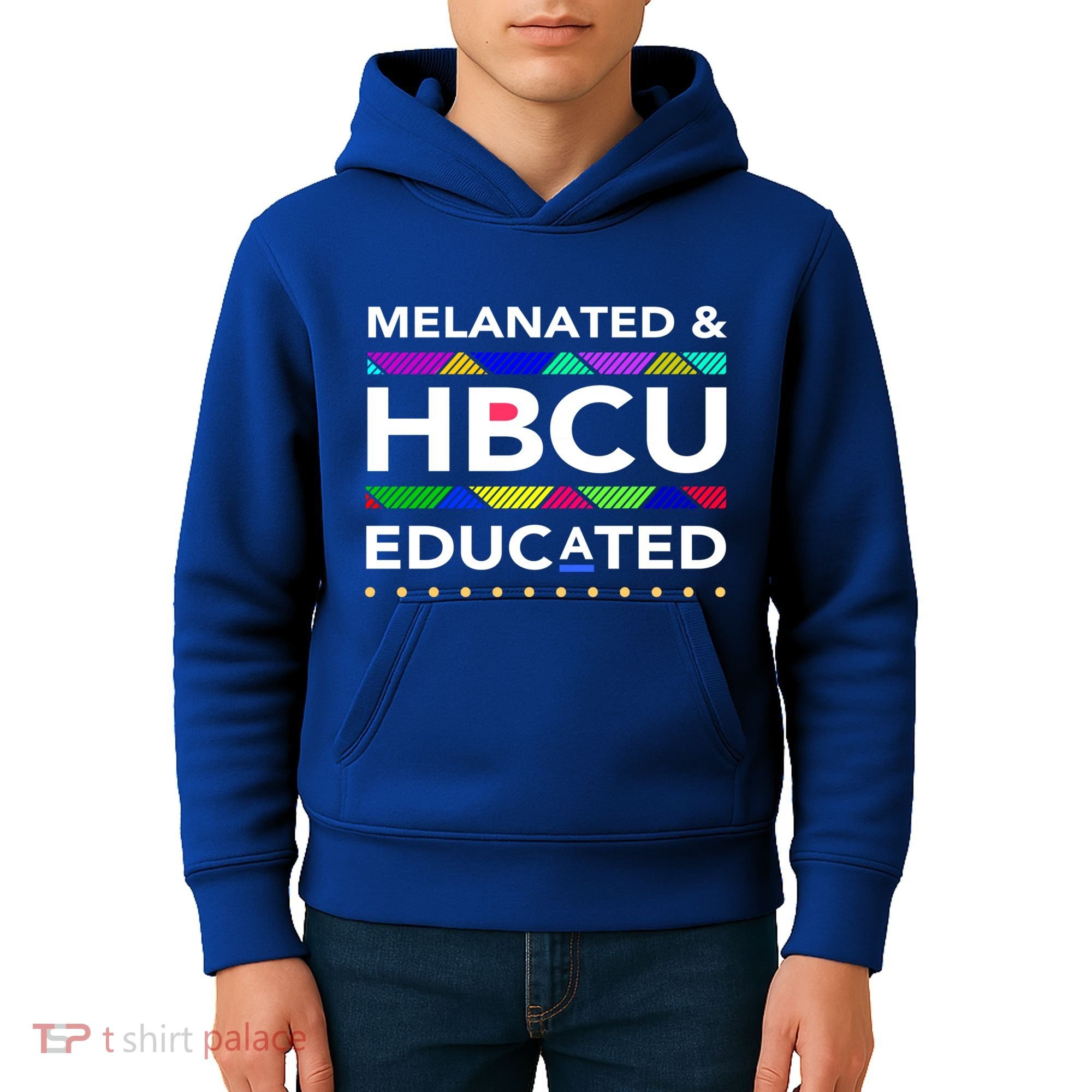 Melanated Hbcu Educated (Historically Black Colleges Unis) Gift Kids Hoodie