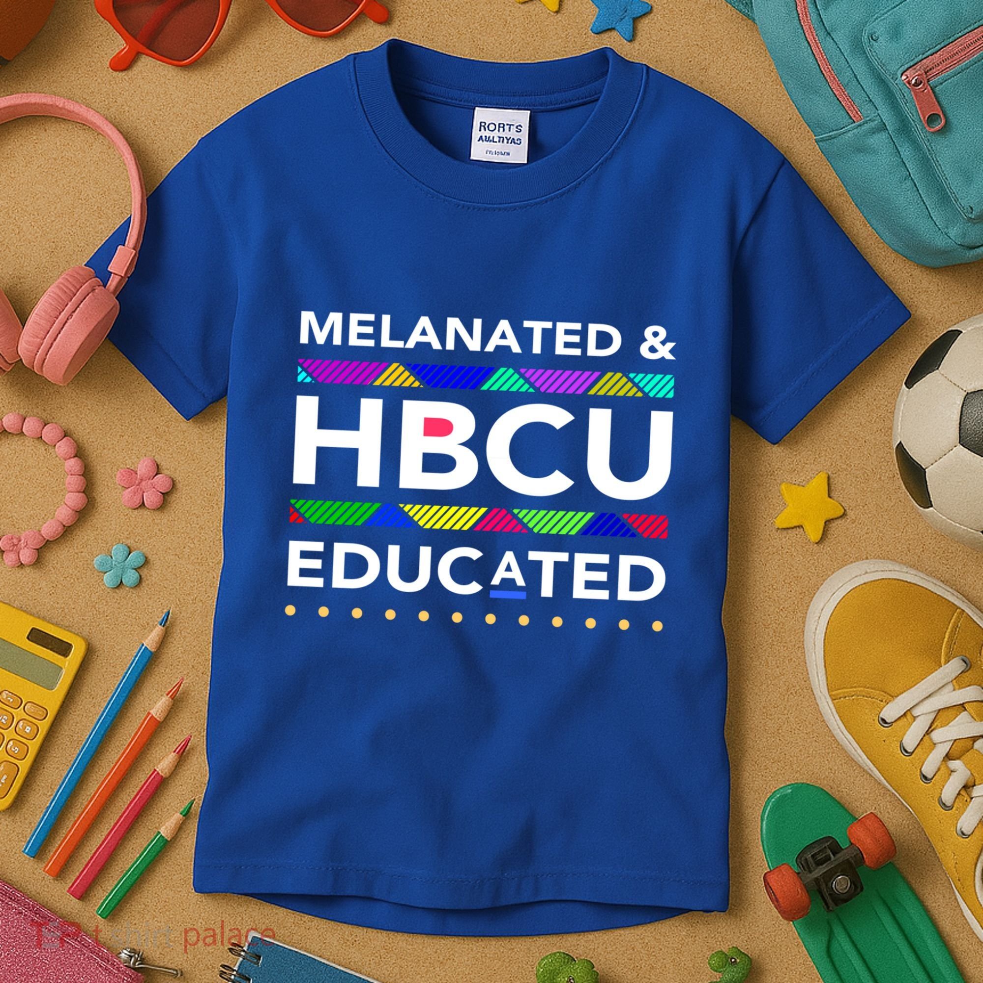 Melanated Hbcu Educated (Historically Black Colleges Unis) Gift Kids T-Shirt