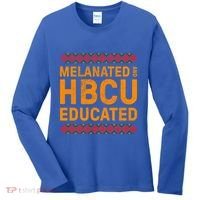 Melanated Hbcu Educated (Historically Black Colleges Uni’s) Gift Women's Long Sleeve Shirt thumb 0