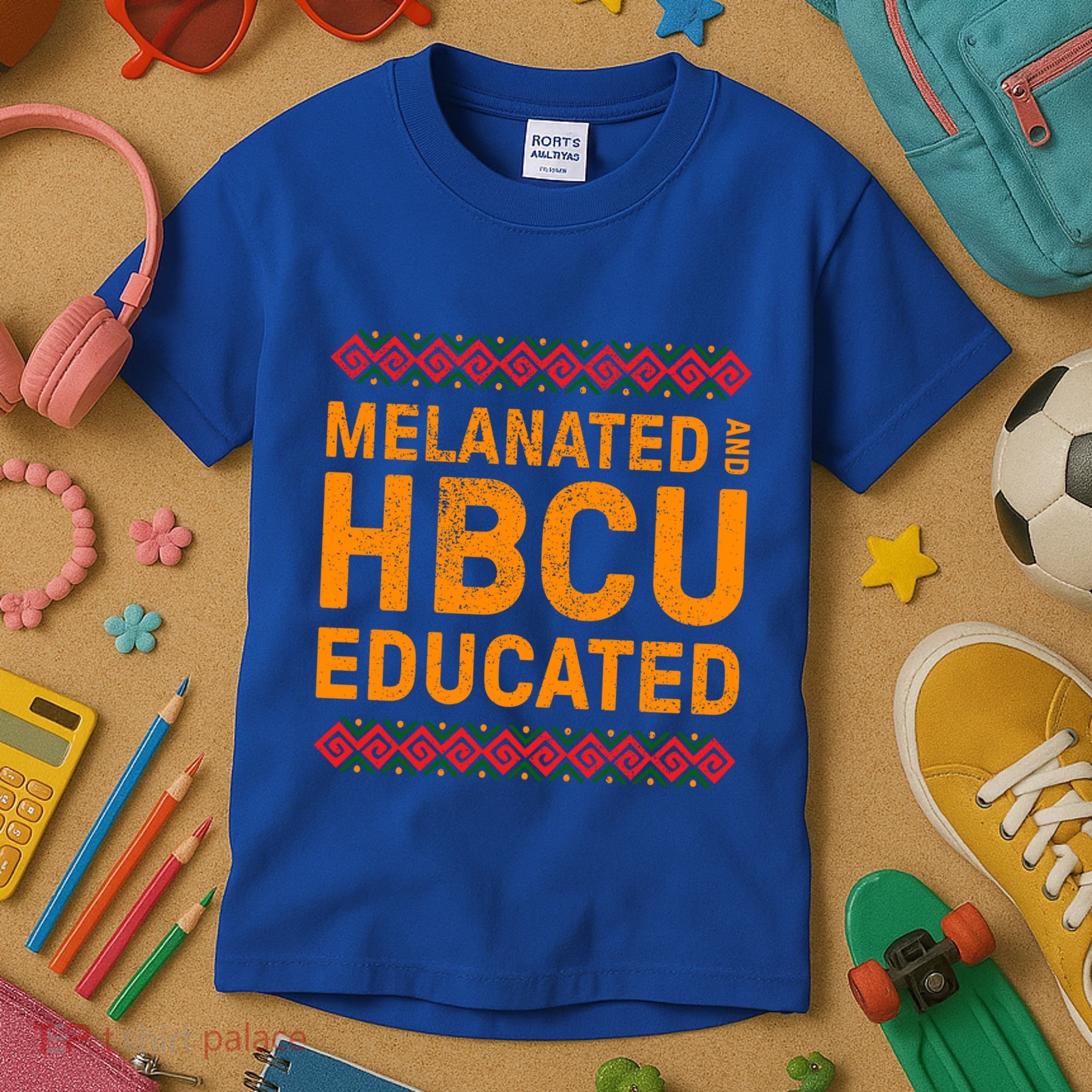 Melanated Hbcu Educated (Historically Black Colleges Uni’s) Gift Kids T-Shirt
