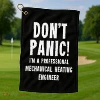 Mechanical Heating Engineer Golf Towel thumb 1