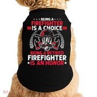 Men Heroic Fireman Gift Idea Retired Firefighter Doggie Tank thumb 0