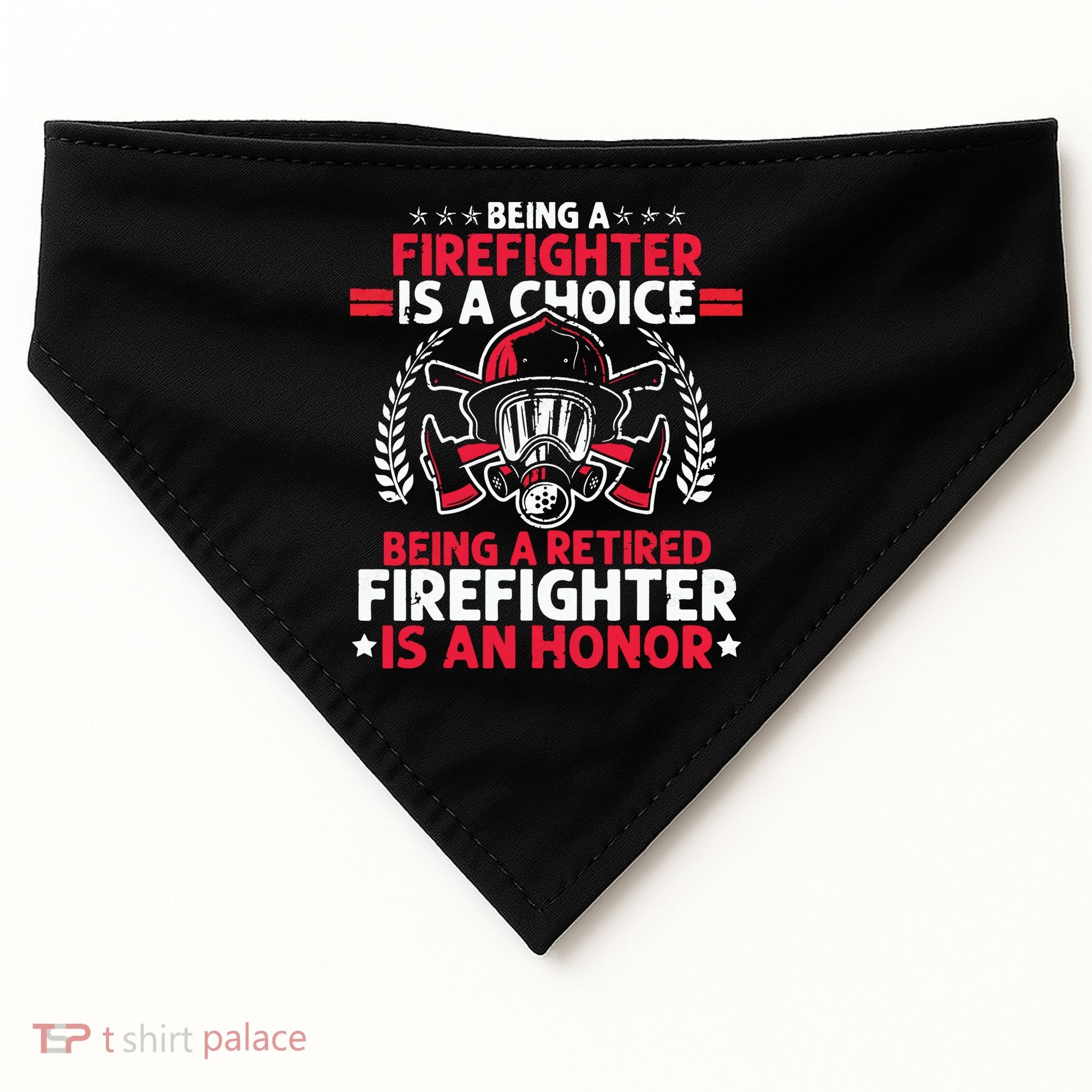 Men Heroic Fireman Gift Idea Retired Firefighter USA-Made Doggie Bandana