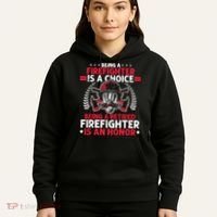 Men Heroic Fireman Gift Idea Retired Firefighter Hoodie thumb 5