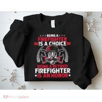 Men Heroic Fireman Gift Idea Retired Firefighter Sweatshirt thumb 2