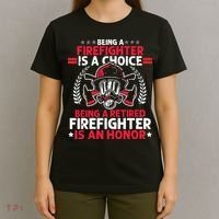 Men Heroic Fireman Gift Idea Retired Firefighter T-Shirt thumb 4