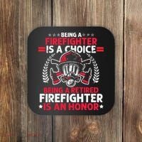 Men Heroic Fireman Gift Idea Retired Firefighter Coaster thumb 0