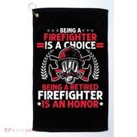 Men Heroic Fireman Gift Idea Retired Firefighter Golf Towel thumb 0