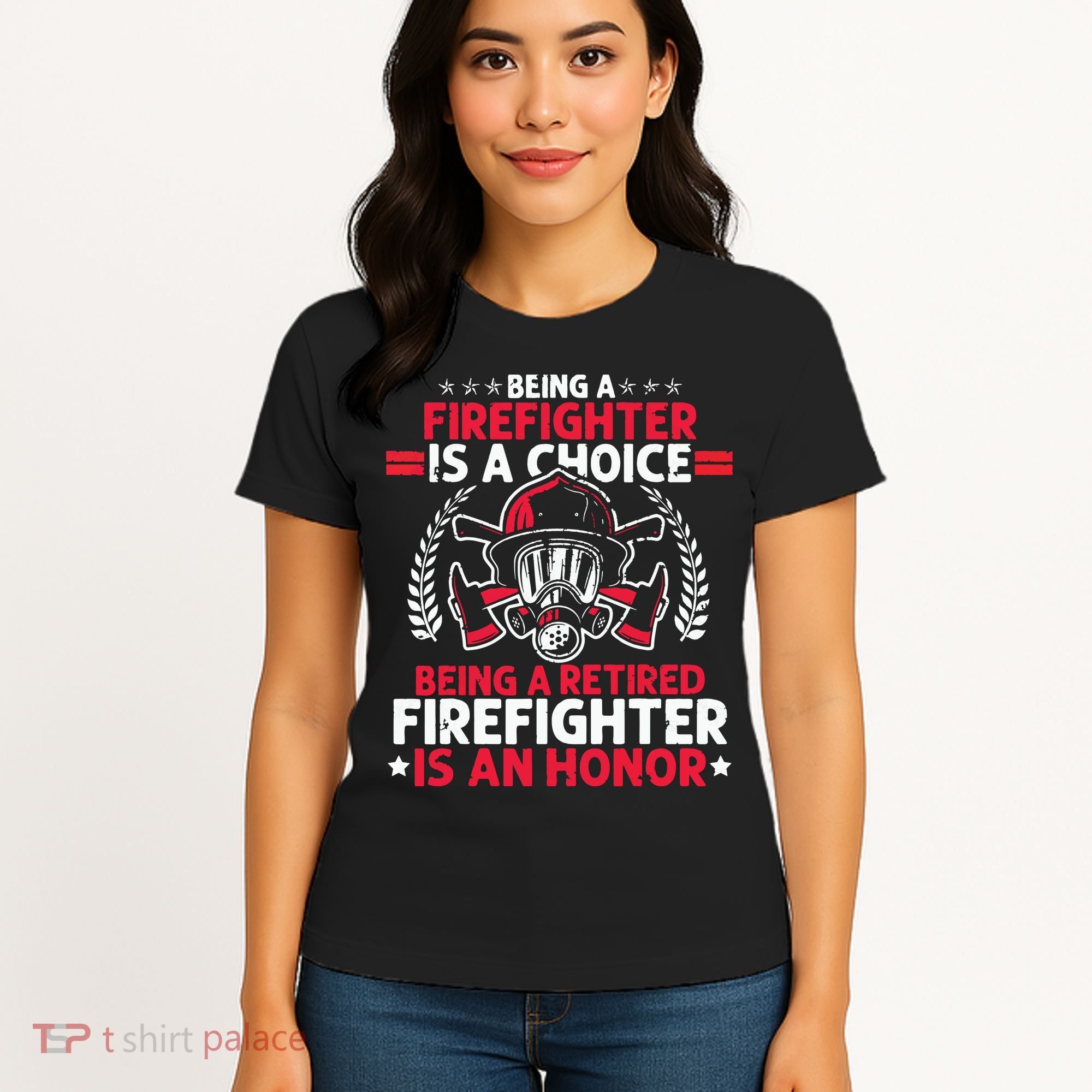 Men Heroic Fireman Gift Idea Retired Firefighter Women's T-Shirt