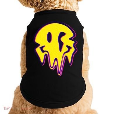 Melting Happy Face Smiley Trippy Acid Doggie Tank