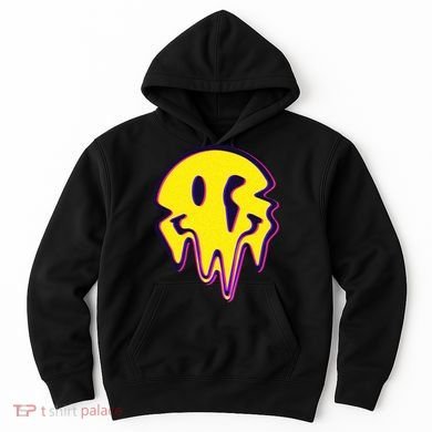 Melting Happy Face Smiley Trippy Acid Hoodie