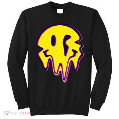 Melting Happy Face Smiley Trippy Acid Sweatshirt