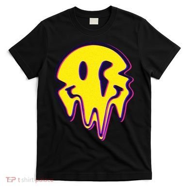 Melting Happy Face Smiley Trippy Acid T-Shirt