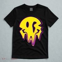 Melting Happy Face Smiley Trippy Acid T-Shirt thumb 5