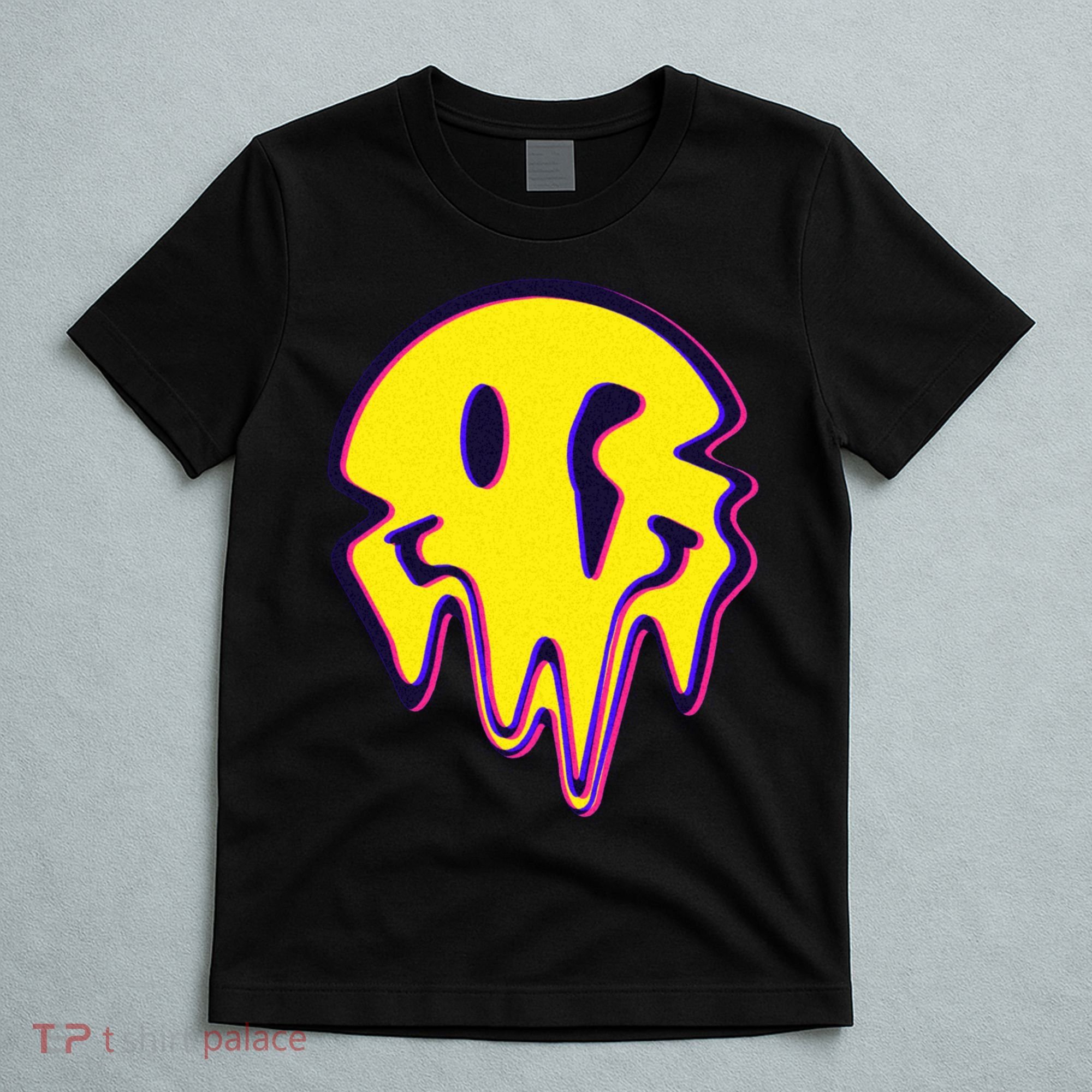 Melting Happy Face Smiley Trippy Acid T-Shirt