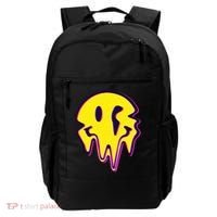 Melting Happy Face Smiley Trippy Acid Backpack thumb 0