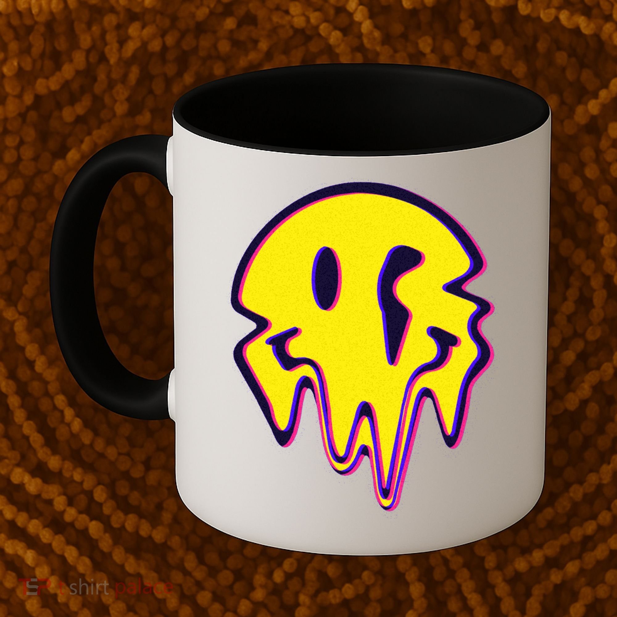 Melting Happy Face Smiley Trippy Acid Coffee Mug