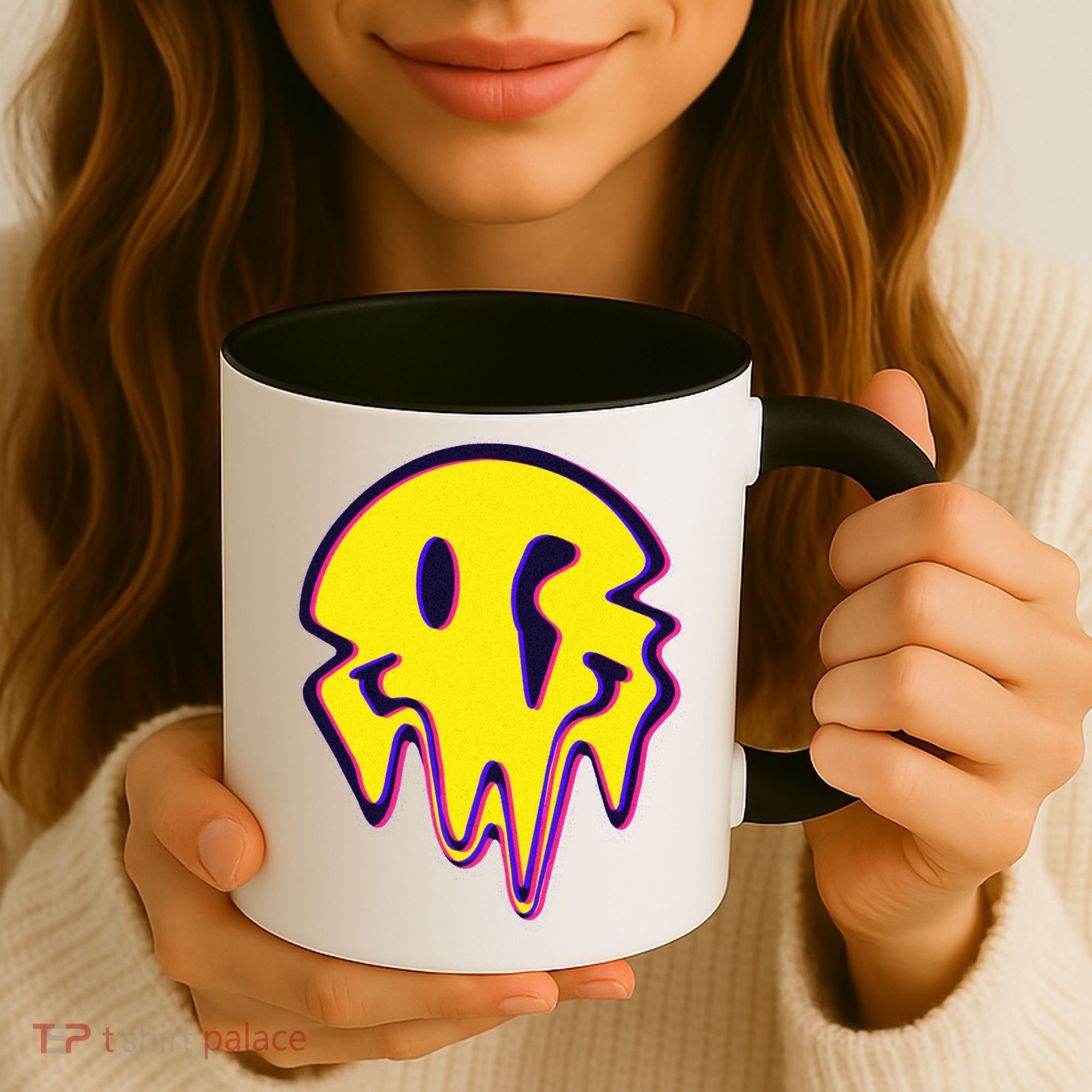 Melting Happy Face Smiley Trippy Acid Coffee Mug