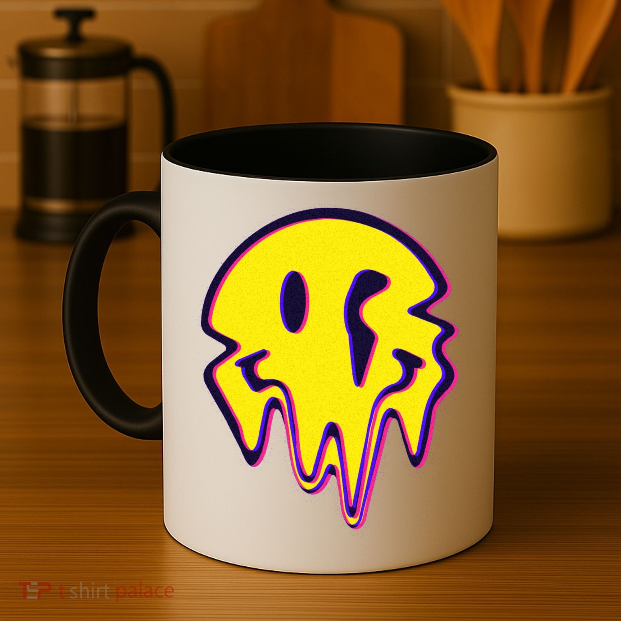 Melting Happy Face Smiley Trippy Acid Coffee Mug