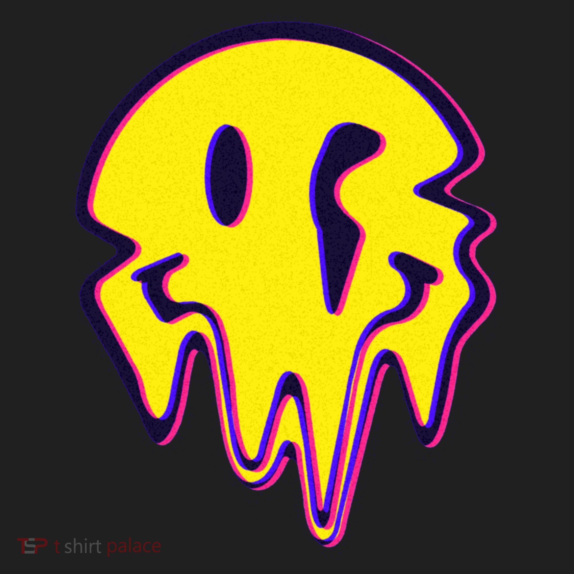 Melting Happy Face Smiley Trippy Acid Beanie