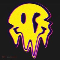 Melting Happy Face Smiley Trippy Acid Coaster thumb 2