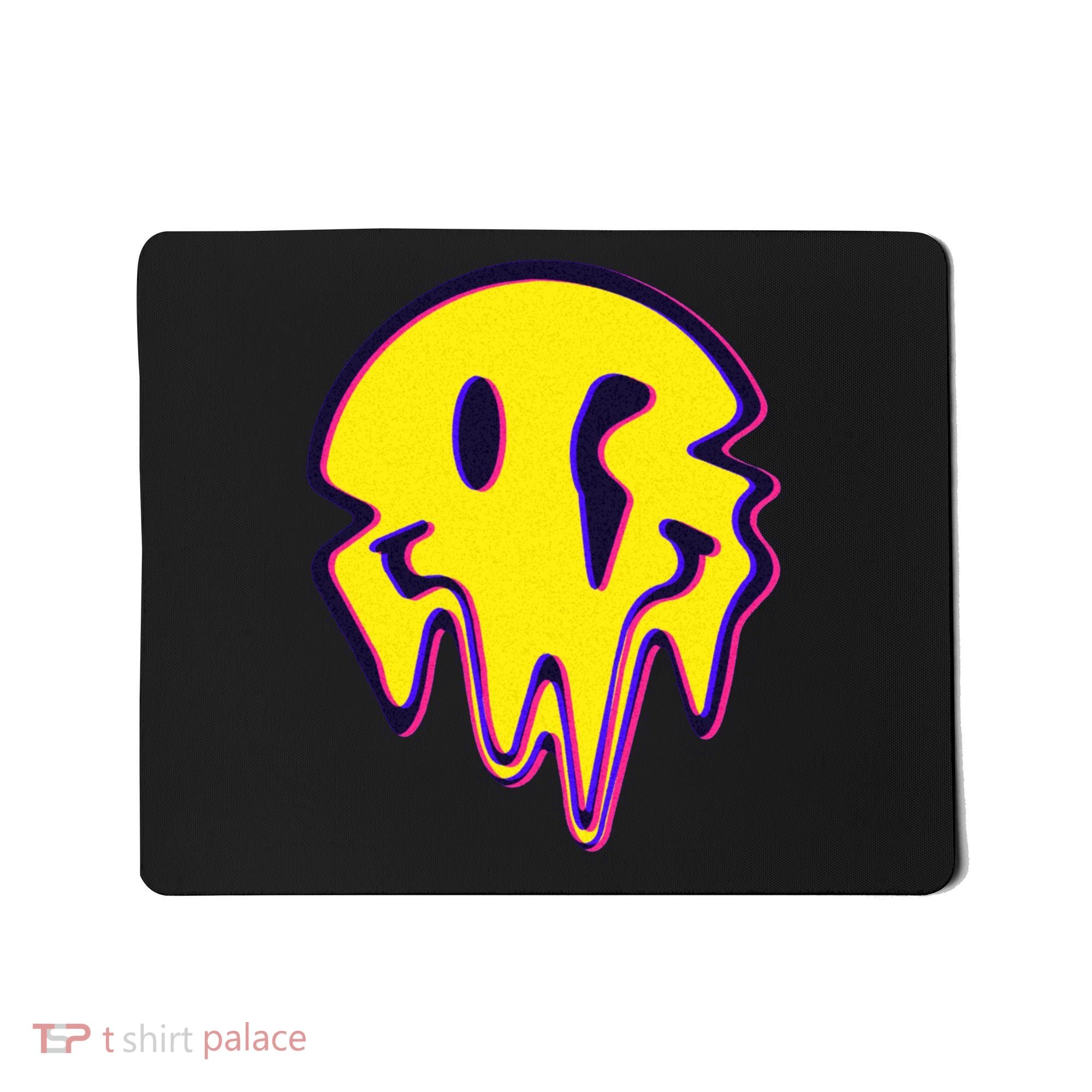 Melting Happy Face Smiley Trippy Acid Mousepad