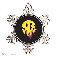 Melting Happy Face Smiley Trippy Acid Ornament thumb 0
