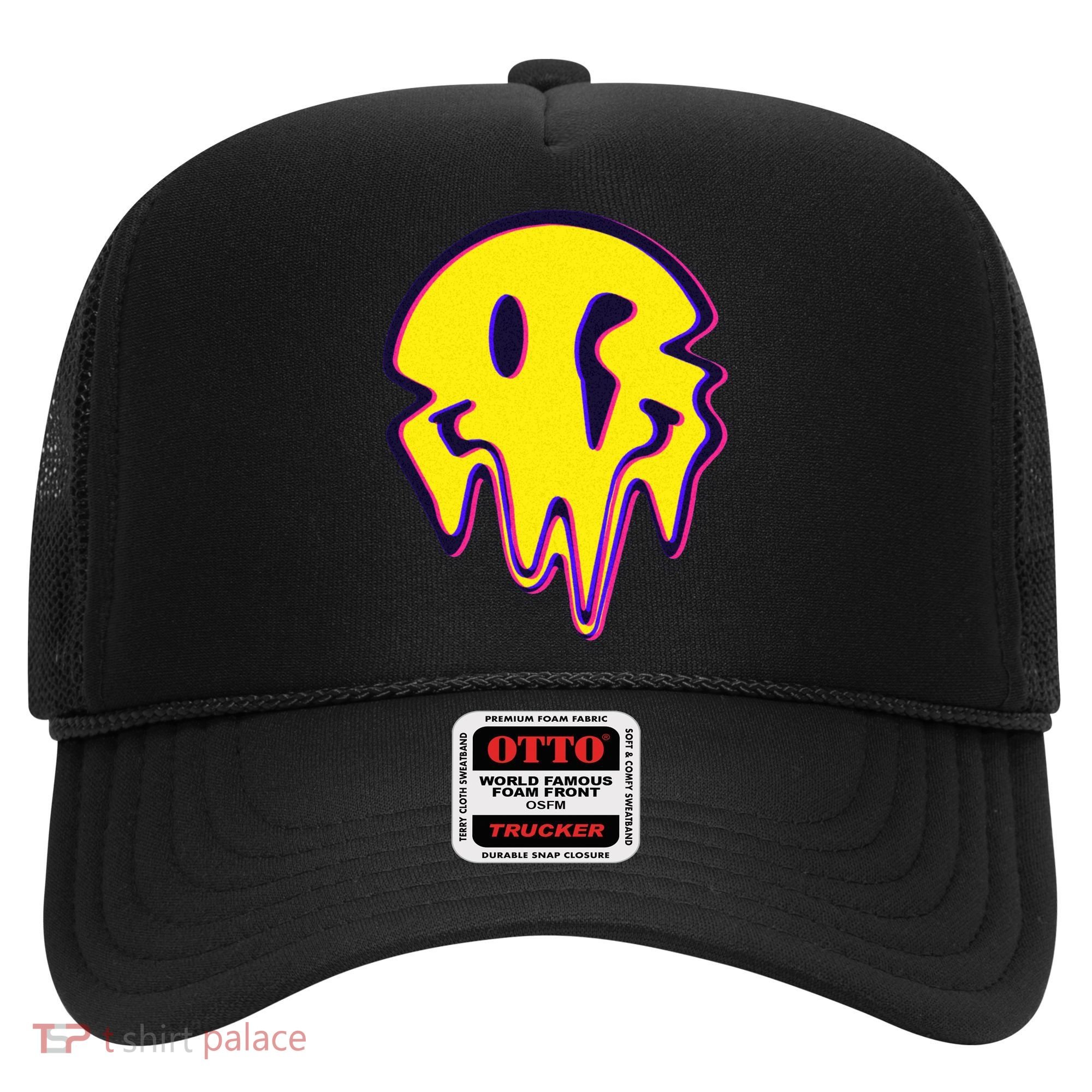 Melting Happy Face Smiley Trippy Acid Hat