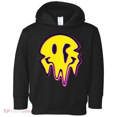 Melting Happy Face Smiley Trippy Acid Toddler Hoodie