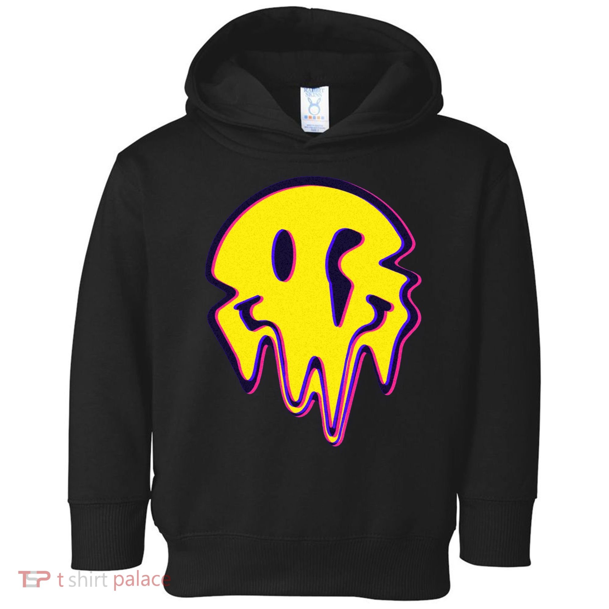 Melting Happy Face Smiley Trippy Acid Toddler Hoodie