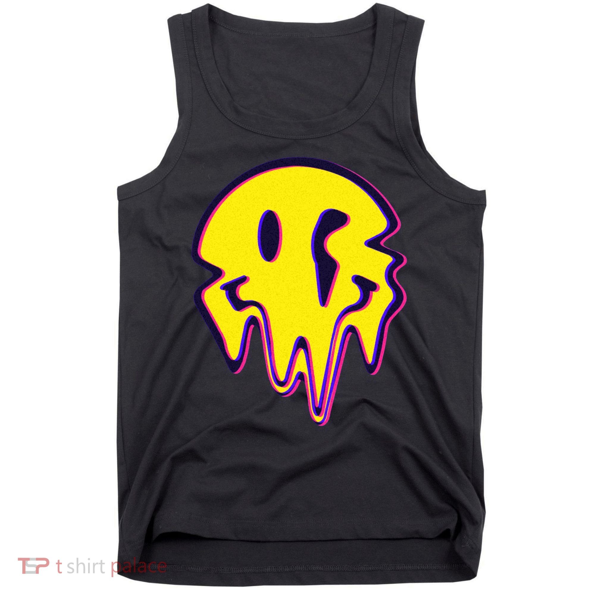 Melting Happy Face Smiley Trippy Acid Tank Top