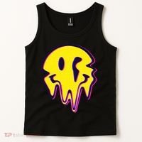 Melting Happy Face Smiley Trippy Acid Tank Top thumb 2