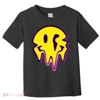 Melting Happy Face Smiley Trippy Acid Toddler T-Shirt thumb 0