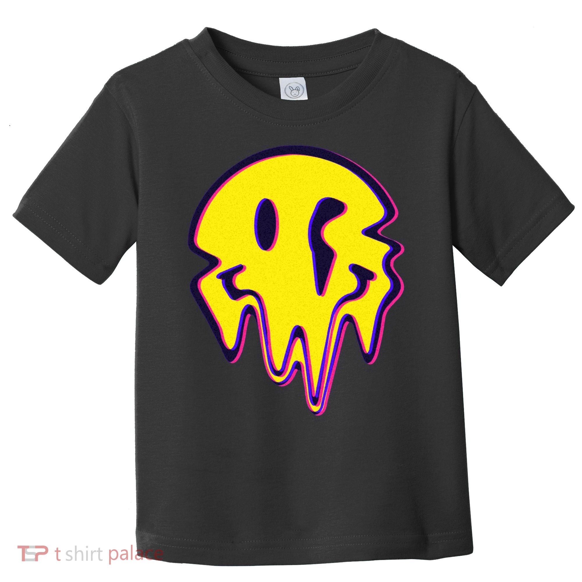 Melting Happy Face Smiley Trippy Acid Toddler T-Shirt