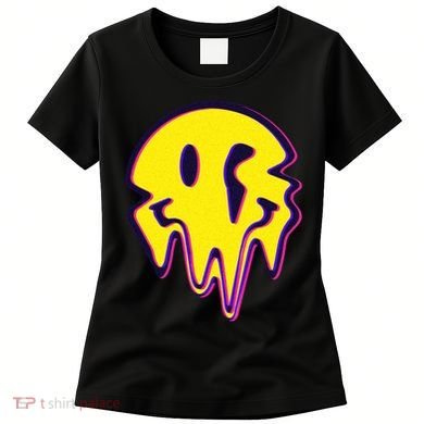 Melting Happy Face Smiley Trippy Acid Women's T-Shirt