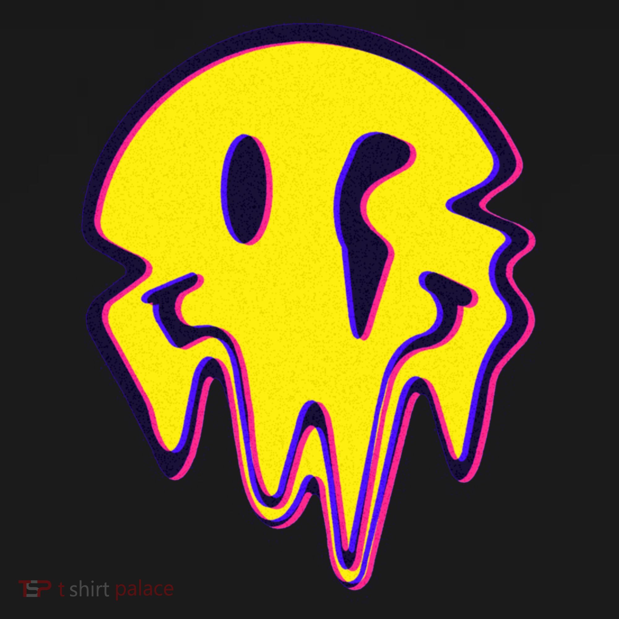 Melting Happy Face Smiley Trippy Acid Kids Sweatshirt