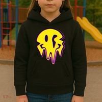 Melting Happy Face Smiley Trippy Acid Kids Hoodie thumb 3