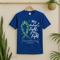 My Husband’s Fight My Fight Traumatic Brain Injury Awareness Gift T-Shirt thumb 2