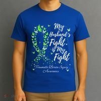 My Husband’s Fight My Fight Traumatic Brain Injury Awareness Gift T-Shirt thumb 3