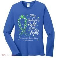 My Husband’s Fight My Fight Traumatic Brain Injury Awareness Gift Women's Long Sleeve Shirt thumb 0