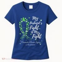 My Husband’s Fight My Fight Traumatic Brain Injury Awareness Gift Women's T-Shirt thumb 0